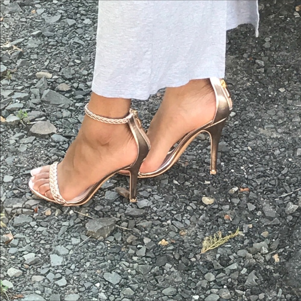 Braided 4” Rode Gold Heels 🖤SALE🖤